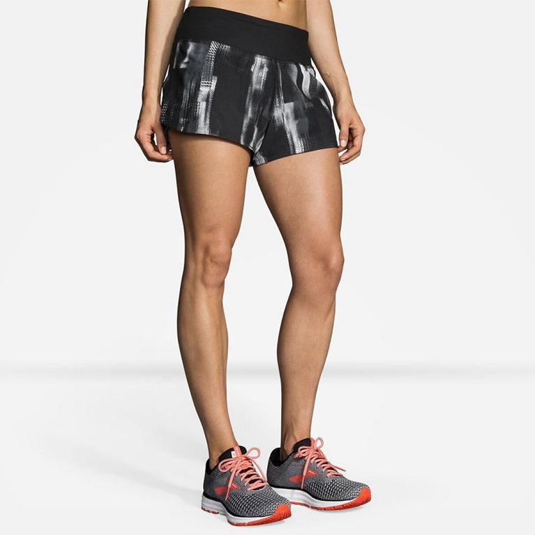 Brooks Chaser 3 Running Shorts - Women's - Grey (39260-PWJI)